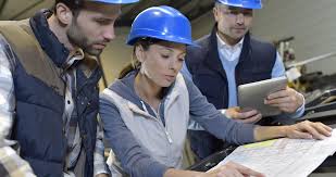hard hats in blue